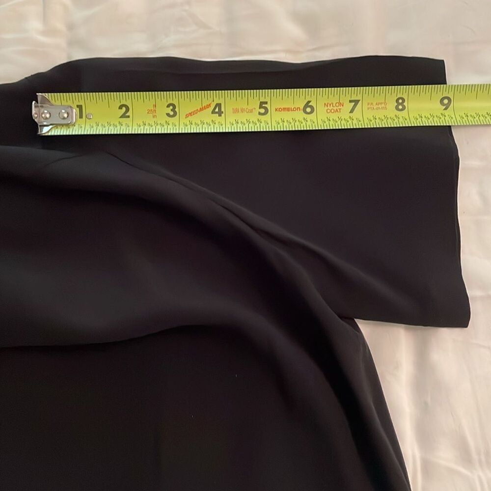 Chanel Black Silk Shirt Dress Womens Size 36 US 4 Short Sleeve Collar Minimalist - Picture 8 of 12